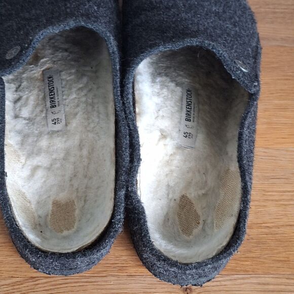 Birkenstock Zermatt Slippers Men Wool Felt Shearling Charcoal EU 45 US 12 main image 5